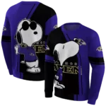 baltimore-ravens-playful-snoopy-purple-hoodie-best-selling