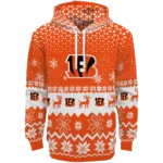 cincinnati-bengals-reindeer-motif-orange-hoodie-best-selling