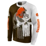 cleveland-browns-graphic-punisher-brown-white-hoodie-best-selling