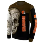 cleveland-browns-sugar-skull-brown-black-hoodie-best-selling