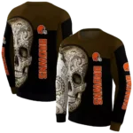 cleveland-browns-sugar-skull-brown-black-hoodie-best-selling