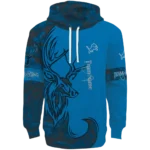 custom-detroit-lions-deer-silhouette-blue-hoodie-best-selling