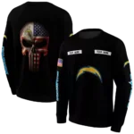 custom-los-angeles-chargers-punisher-skull-black-hoodie-best-selling