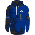 custom-los-angeles-rams-deer-silhouette-blue-hoodie-best-selling