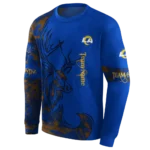 custom-los-angeles-rams-deer-silhouette-blue-hoodie-best-selling