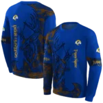 custom-los-angeles-rams-deer-silhouette-blue-hoodie-best-selling
