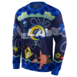 custom-los-angeles-rams-spongebob-patrick-star-blue-navy-hoodie-best-selling