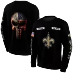 custom-new-orleans-saints-punisher-skull-black-hoodie-best-selling