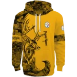 custom-pittsburgh-steelers-deer-silhouette-gold-hoodie-best-selling