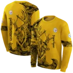 custom-pittsburgh-steelers-deer-silhouette-gold-hoodie-best-selling