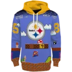 custom-pittsburgh-steelers-mario-blue-black-hoodie-best-selling