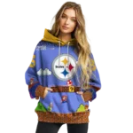custom-pittsburgh-steelers-mario-blue-black-hoodie-best-selling