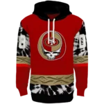 custom-san-francisco-49ers-grateful-vibes-red-hoodie-best-selling