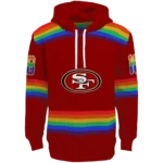 custom-san-francisco-49ers-rainbow-stripes-red-hoodie-best-selling