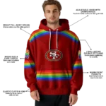 custom-san-francisco-49ers-rainbow-stripes-red-hoodie-best-selling