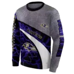 customized-baltimore-ravens-hexagonal-mesh-purple-black-gray-hoodie-best-selling