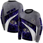 customized-baltimore-ravens-hexagonal-mesh-purple-black-gray-hoodie-best-selling