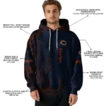 customized-chicago-bears-deer-silhouette-blue-hoodie-best-selling