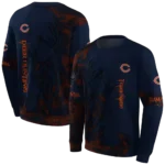 customized-chicago-bears-deer-silhouette-blue-hoodie-best-selling