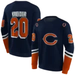 customized-chicago-bears-striped-sleeves-blue-hoodie-best-selling
