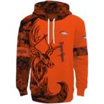 customized-denver-broncos-deer-silhouette-orange-hoodie-best-selling