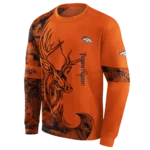 customized-denver-broncos-deer-silhouette-orange-hoodie-best-selling
