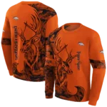 customized-denver-broncos-deer-silhouette-orange-hoodie-best-selling