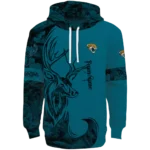 customized-jacksonville-jaguars-deer-silhouette-teal-hoodie-best-selling