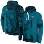 customized-jacksonville-jaguars-deer-silhouette-teal-hoodie-best-selling
