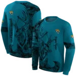 customized-jacksonville-jaguars-deer-silhouette-teal-hoodie-best-selling