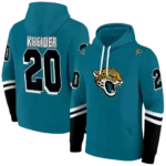 customized-jacksonville-jaguars-striped-sleeves-teal-hoodie-best-selling