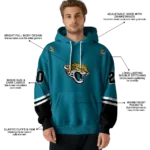 customized-jacksonville-jaguars-striped-sleeves-teal-hoodie-best-selling