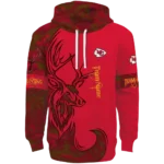 customized-kansas-city-chiefs-deer-silhouette-red-hoodie-best-selling