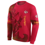 customized-kansas-city-chiefs-deer-silhouette-red-hoodie-best-selling