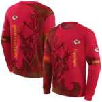 customized-kansas-city-chiefs-deer-silhouette-red-hoodie-best-selling
