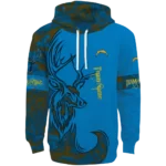 customized-los-angeles-chargers-deer-silhouette-blue-hoodie-best-selling