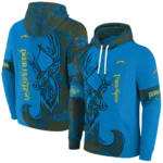customized-los-angeles-chargers-deer-silhouette-blue-hoodie-best-selling