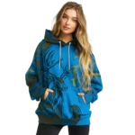 customized-los-angeles-chargers-deer-silhouette-blue-hoodie-best-selling