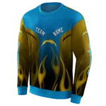 customized-los-angeles-chargers-flame-design-blue-hoodie-best-selling