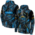 customized-los-angeles-chargers-hunting-theme-blue-black-hoodie-best-selling