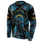 customized-los-angeles-chargers-hunting-theme-blue-black-hoodie-best-selling