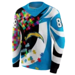 customized-los-angeles-chargers-puzzle-pieces-blue-hoodie-best-selling