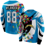 customized-los-angeles-chargers-puzzle-pieces-blue-hoodie-best-selling