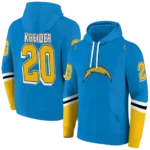 customized-los-angeles-chargers-striped-sleeves-blue-hoodie-best-selling