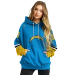 customized-los-angeles-chargers-striped-sleeves-blue-hoodie-best-selling