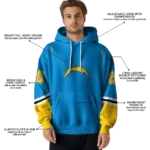 customized-los-angeles-chargers-striped-sleeves-blue-hoodie-best-selling