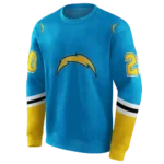 customized-los-angeles-chargers-striped-sleeves-blue-hoodie-best-selling