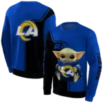 customized-los-angeles-rams-baby-yoda-blue-black-hoodie-best-selling