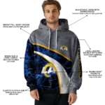 customized-los-angeles-rams-hexagonal-mesh-blue-black-gray-hoodie-best-selling
