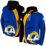 customized-los-angeles-rams-minimalist-design-blue-black-hoodie-best-selling